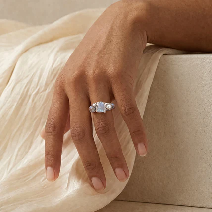 Moonstone Pearl Ring - Heirloom